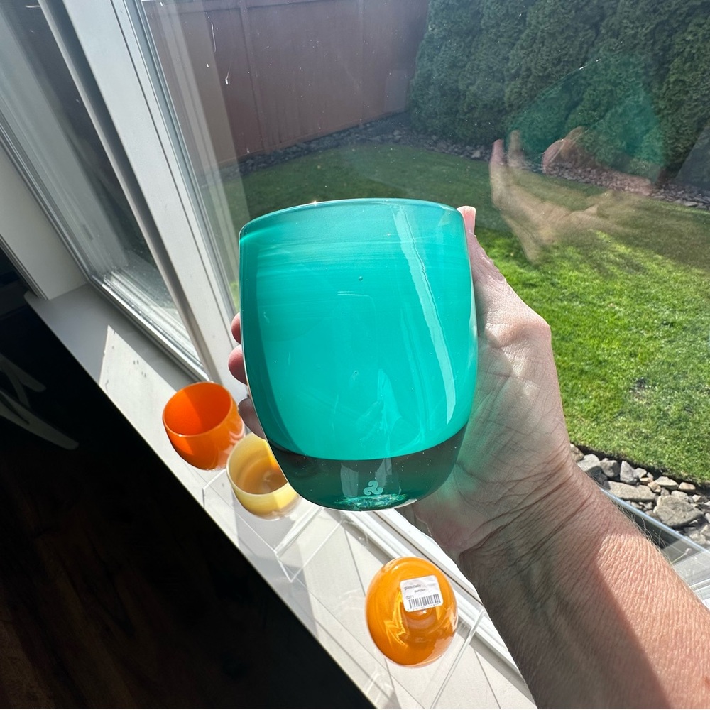 Glassybaby “Empress” Triskelion Green Collectable Votive